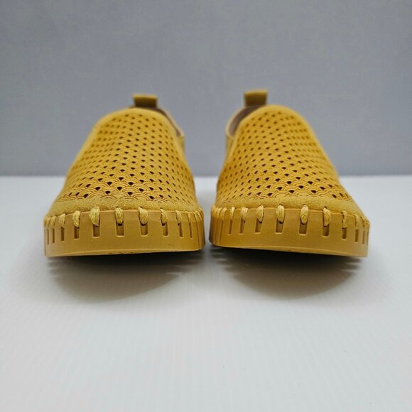 NEW Ilse Jacobsen Tulip 140 Sneaker Women EU 43 Yellow Slip On Travel Minimalist - Picture 6 of 13
